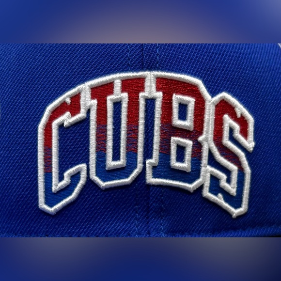 NEW Chicago Cubs PRO STANDARD SnapBack Hat Side Spellout Logo Blue Baseball Cap - Picture 8 of 11